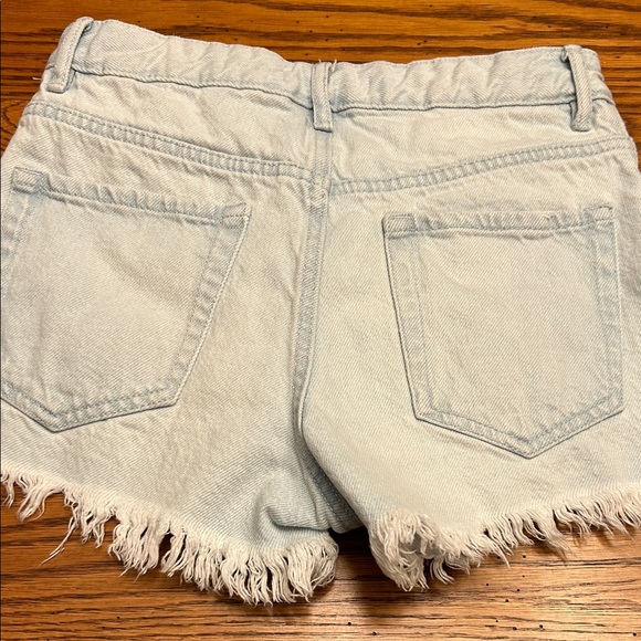 PacSun Sky Blue Frayed Jean Shorts/9 - Picture 4 of 4